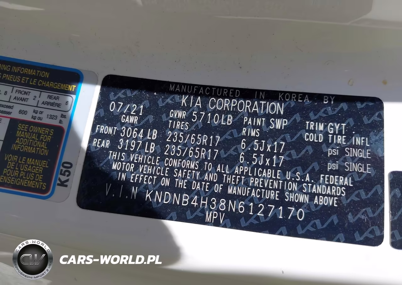 2022 Kia Carnival Mpv Lx Seat Package VIN:KNDNB4H38N6127170 - 9