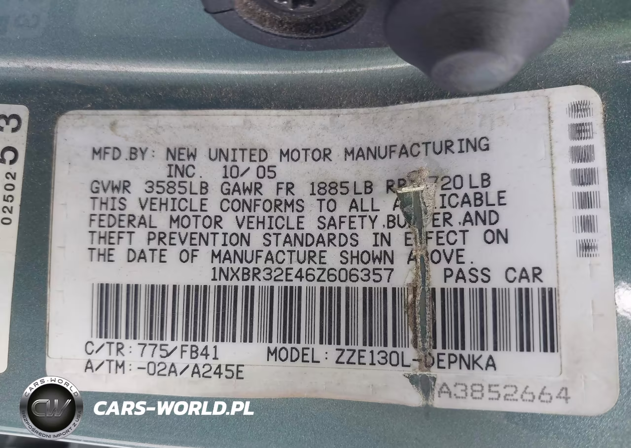 2006 Toyota Corolla Le VIN:1NXBR32E46Z606357 - 9