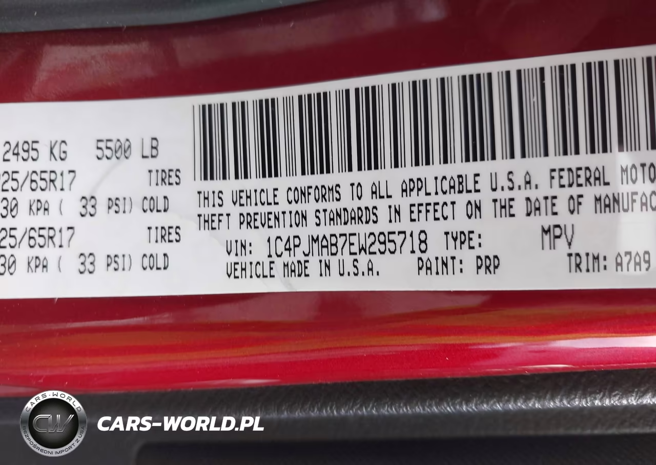 2014 Jeep Cherokee Sport VIN:1C4PJMAB7EW295718 - 9