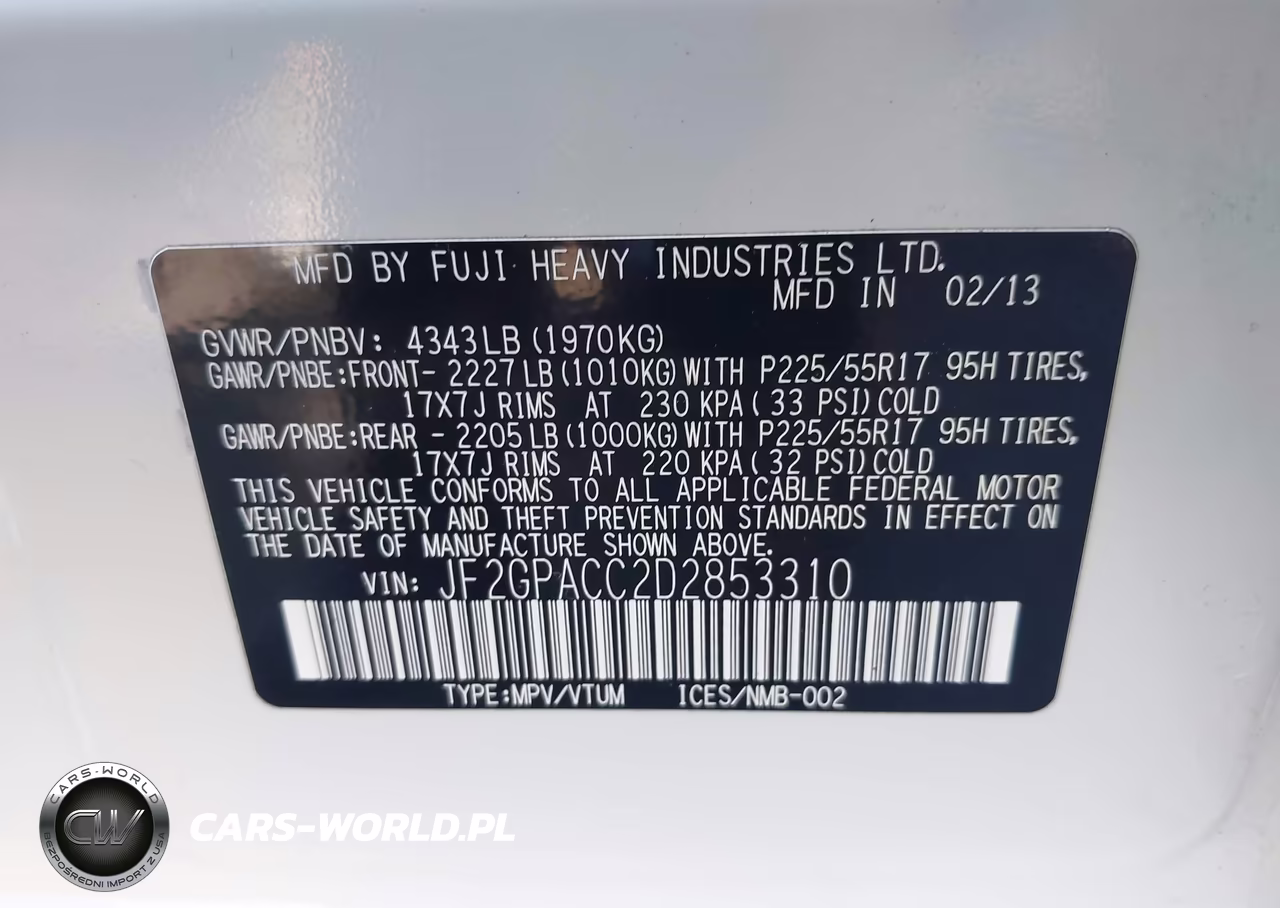2013 Subaru Xv Crosstrek 2.0I Premium VIN:JF2GPACC2D2853310 - 9