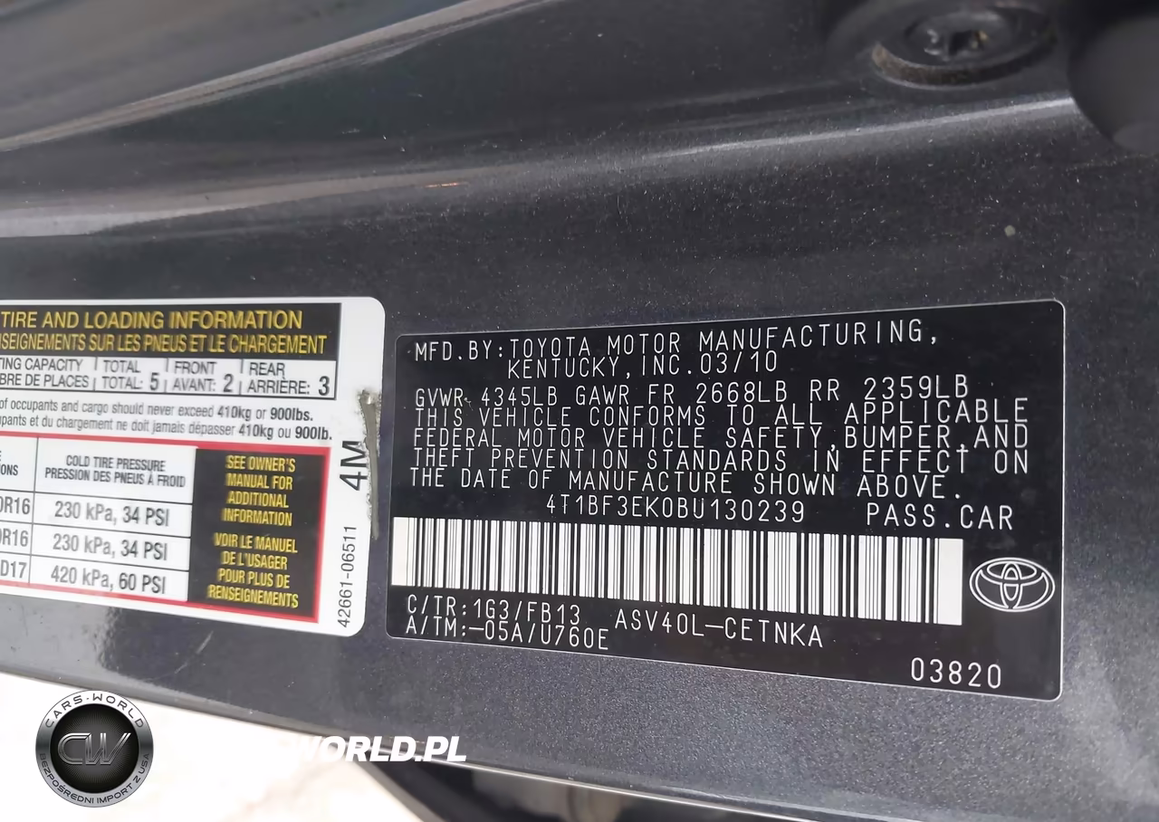 2011 Toyota Camry Le VIN:4T1BF3EK0BU130239 - 9
