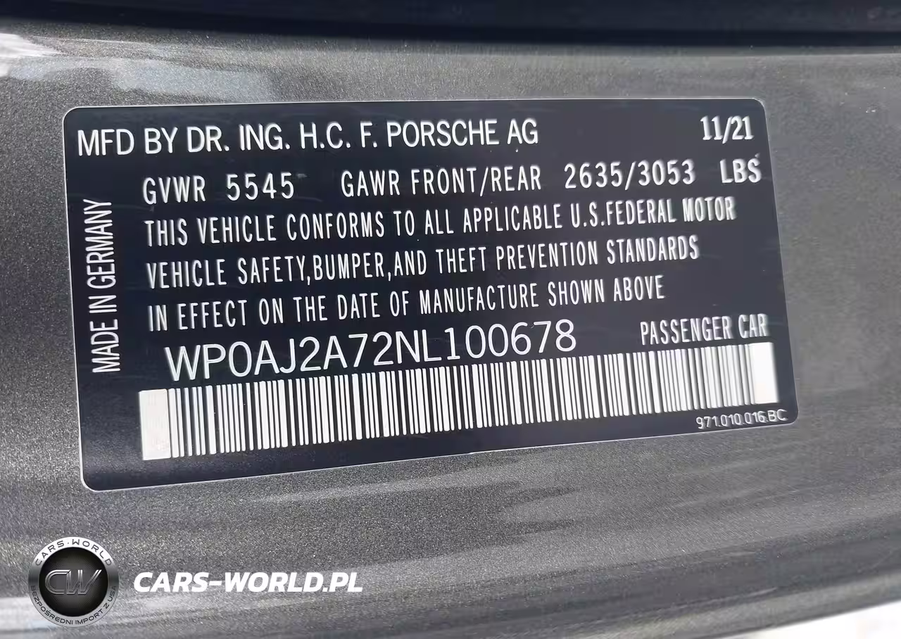 2022 Porsche Panamera 4-4 Platinum Edition-Platinum Edition VIN:WP0AJ2A72NL100678 - 9