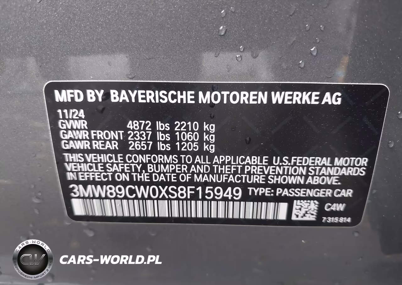 2025 BMW 330I xDrive VIN:3MW89CW0XS8F15949 - 9