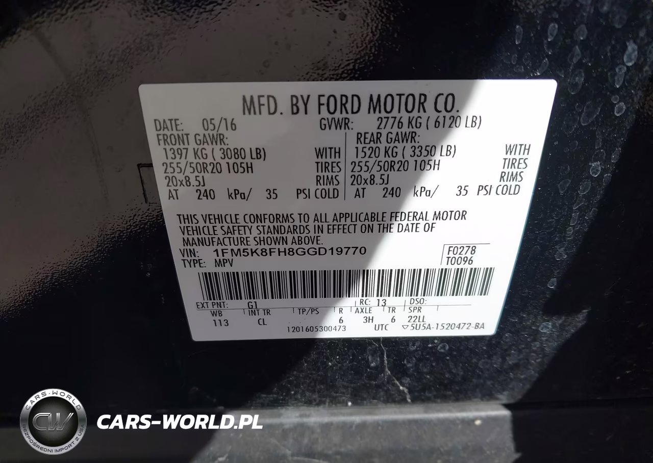 2016 Ford Explorer Limited VIN:1FM5K8FH8GGD19770 - 9