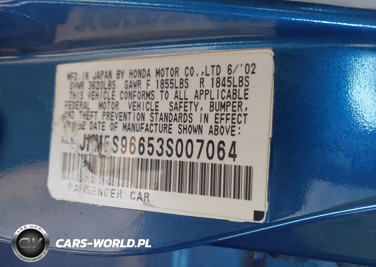 2003 Honda Civic Hybrid VIN:JHMES96653S007064 - 9