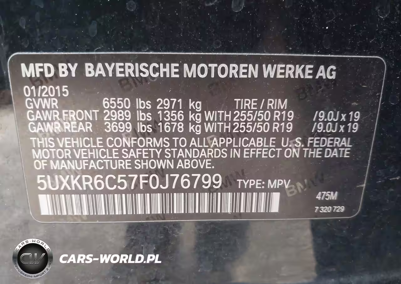 2015 BMW X5 xDrive50I VIN:5UXKR6C57F0J76799 - 9