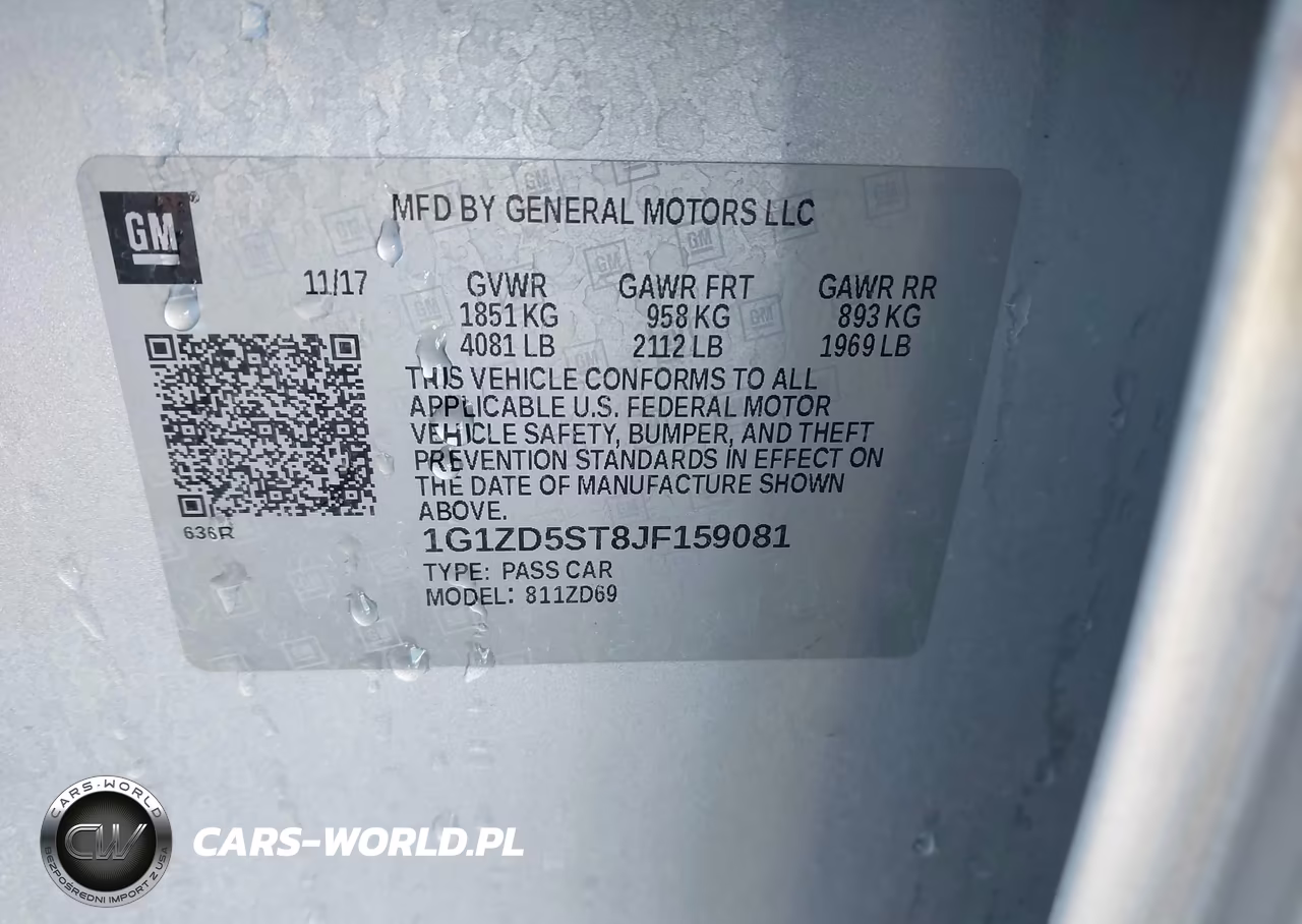 2018 Chevrolet Malibu Lt VIN:1G1ZD5ST8JF159081 - 9
