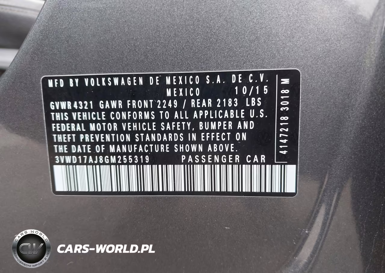 2016 Volkswagen Jetta 1.8T Sport VIN:3VWD17AJ8GM255319 - 9
