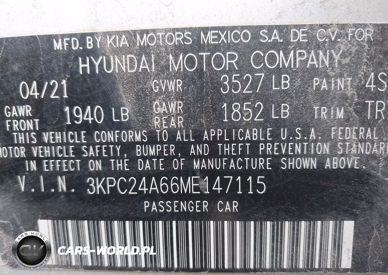2021 Hyundai Accent Se VIN:3KPC24A66ME147115 - 9