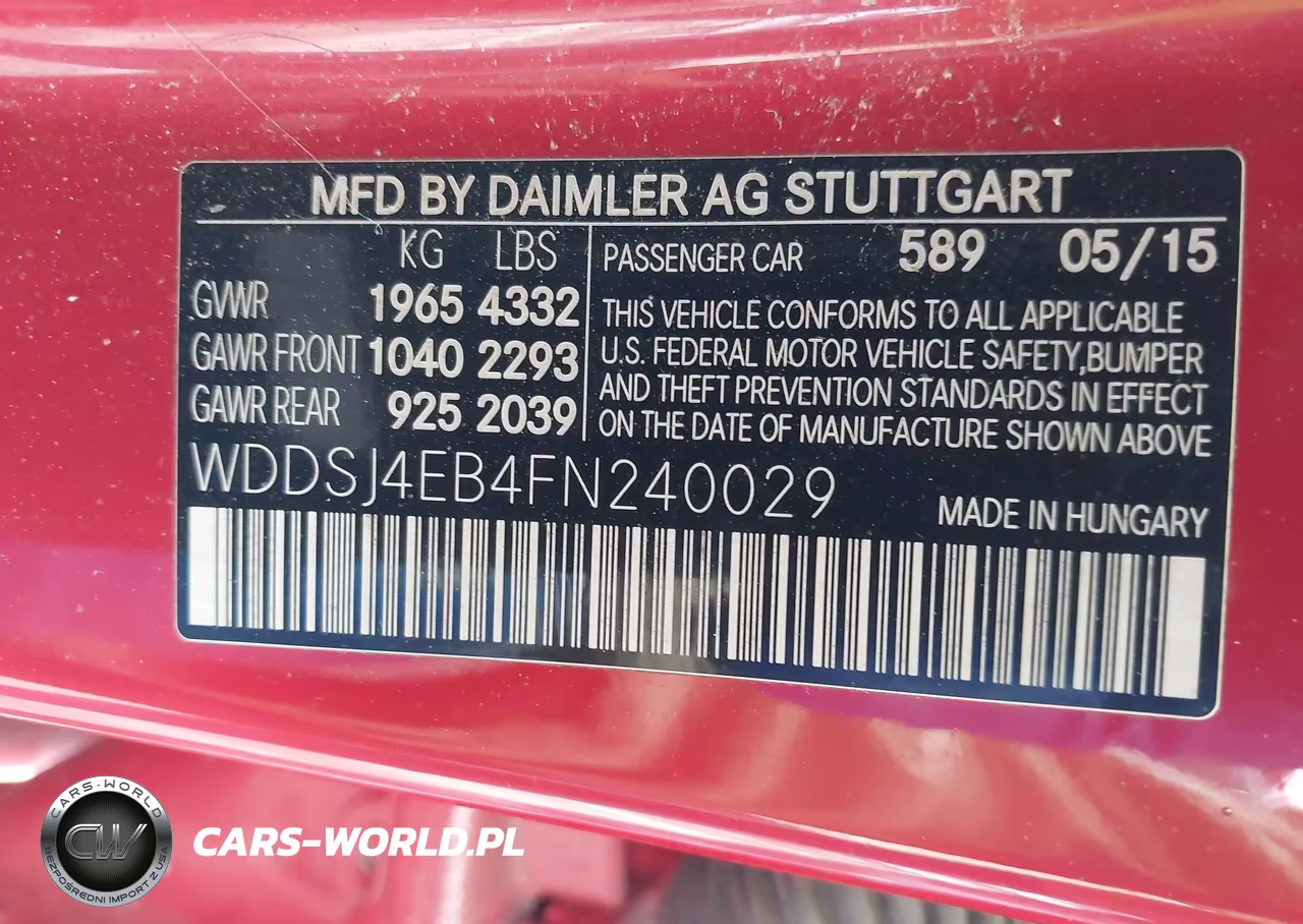 2015 Mercedes-Benz Cla 250 VIN:WDDSJ4EB4FN240029 - 9