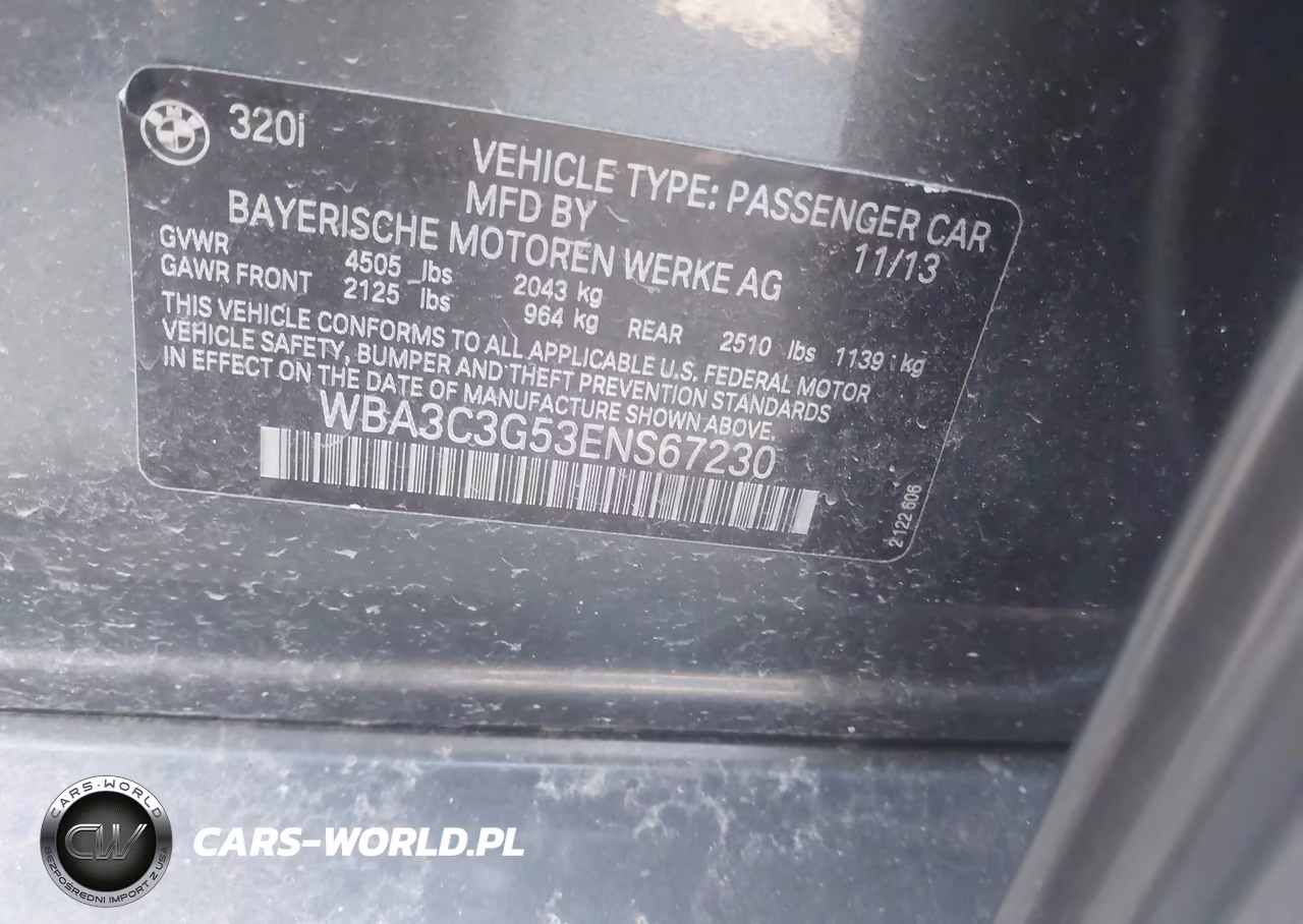 2014 BMW 320I xDrive VIN:WBA3C3G53ENS67230 - 9