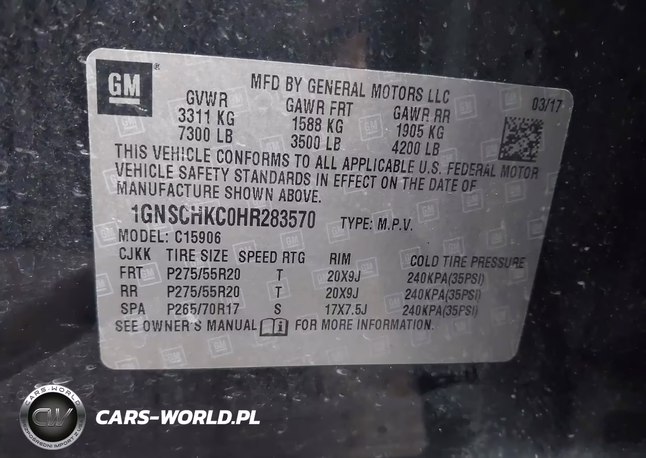 2017 Chevrolet Suburban Lt VIN:1GNSCHKC0HR283570 - 9