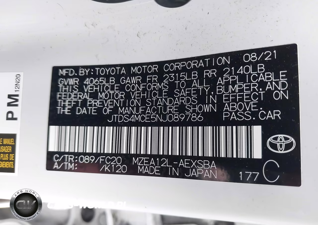 2022 Toyota Corolla Se VIN:JTDS4MCE5NJ089786 - 9