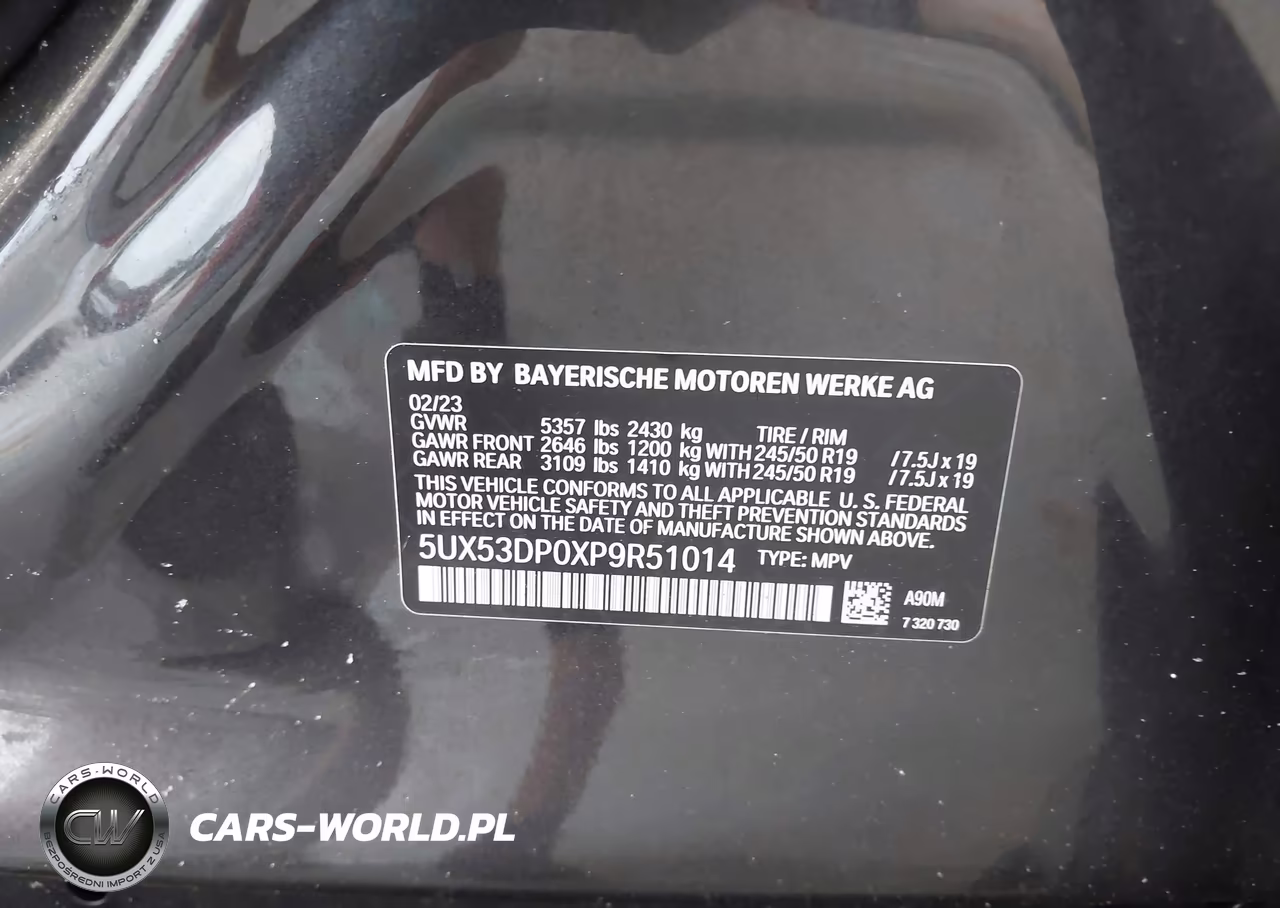 2023 BMW X3 xDrive30I VIN:5UX53DP0XP9R51014 - 9