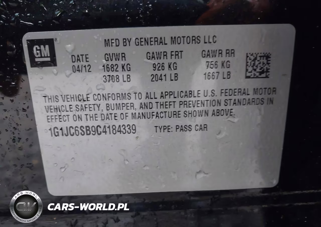 2012 Chevrolet Sonic 2Lt VIN:1G1JC6SB9C4184339 - 9