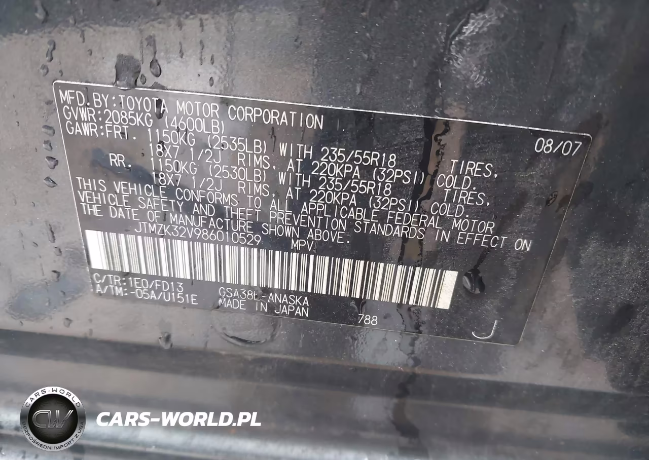 2008 Toyota Rav4 Sport V6 VIN:JTMZK32V986010529 - 9