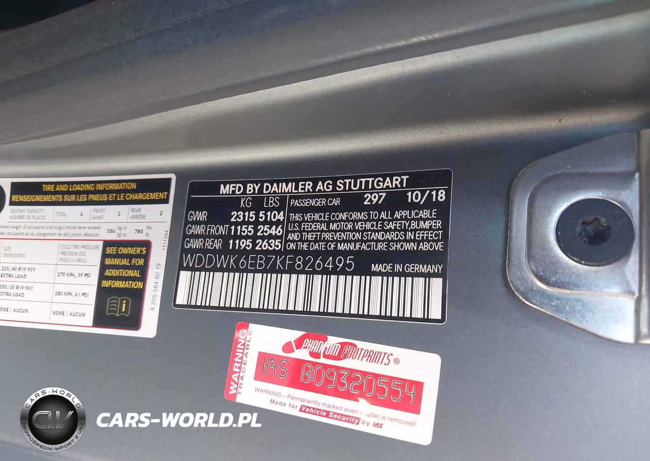 2019 Mercedes-Benz Amg C 43 4Matic VIN:WDDWK6EB7KF826495 - 9