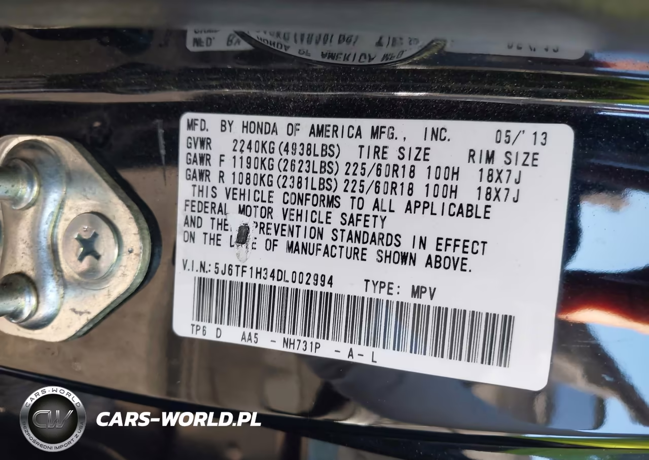 2013 Honda Crosstour Ex V6 VIN:5J6TF1H34DL002994 - 9