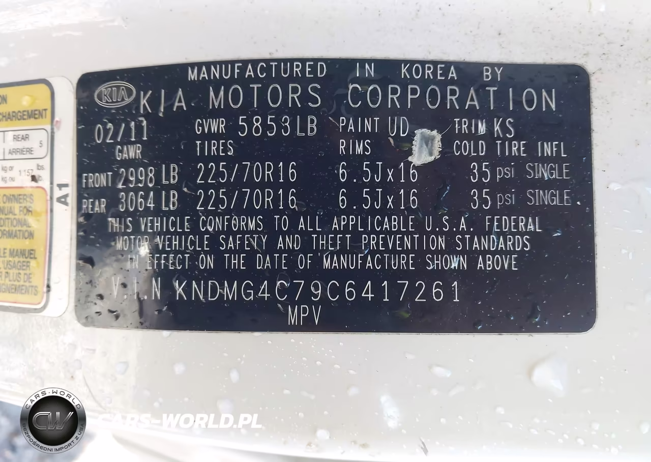2012 Kia Sedona Lx VIN:KNDMG4C79C6417261 - 9