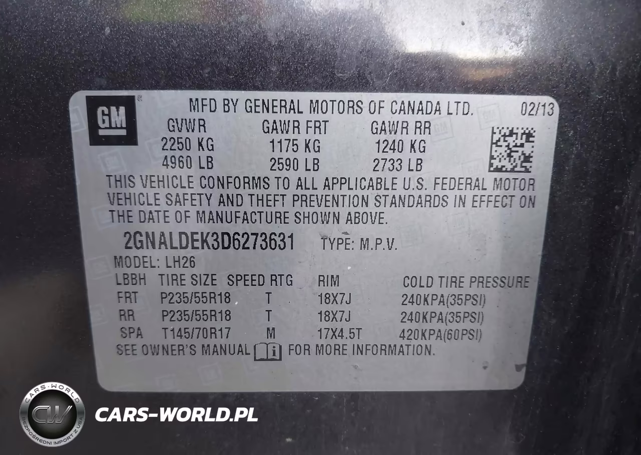 2013 Chevrolet Equinox 1Lt VIN:2GNALDEK3D6273631 - 9