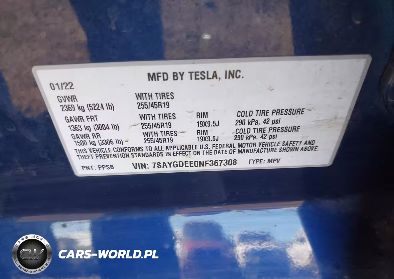 2022 Tesla Model Y Long Range Dual Motor All-Wheel Drive VIN:7SAYGDEE0NF367308 - 9