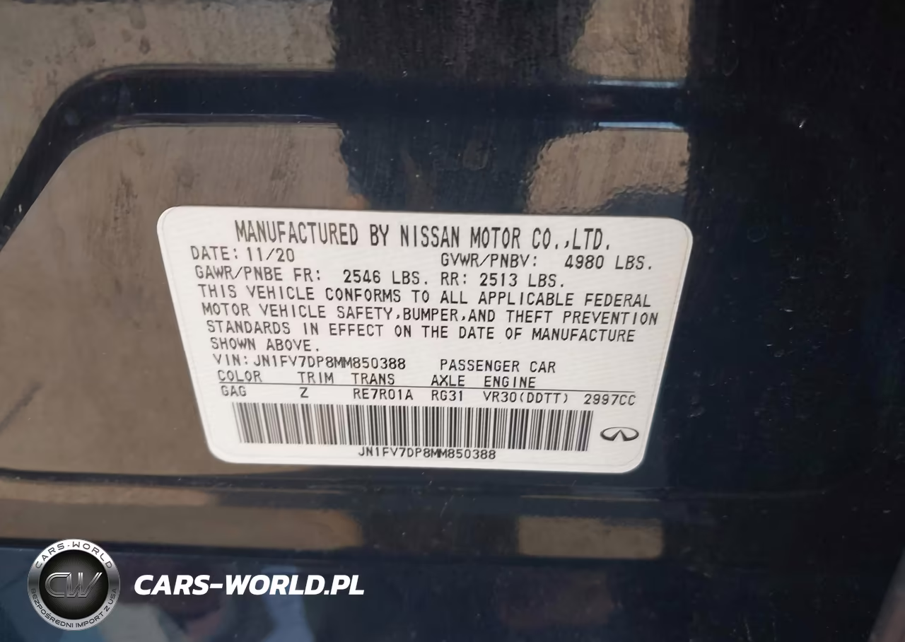 2021 Infiniti Q50 Red Sport 400 VIN:JN1FV7DP8MM850388 - 9