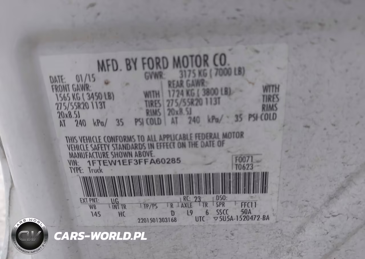 2015 Ford F-150 Lariat VIN:1FTEW1EF3FFA60285 - 9