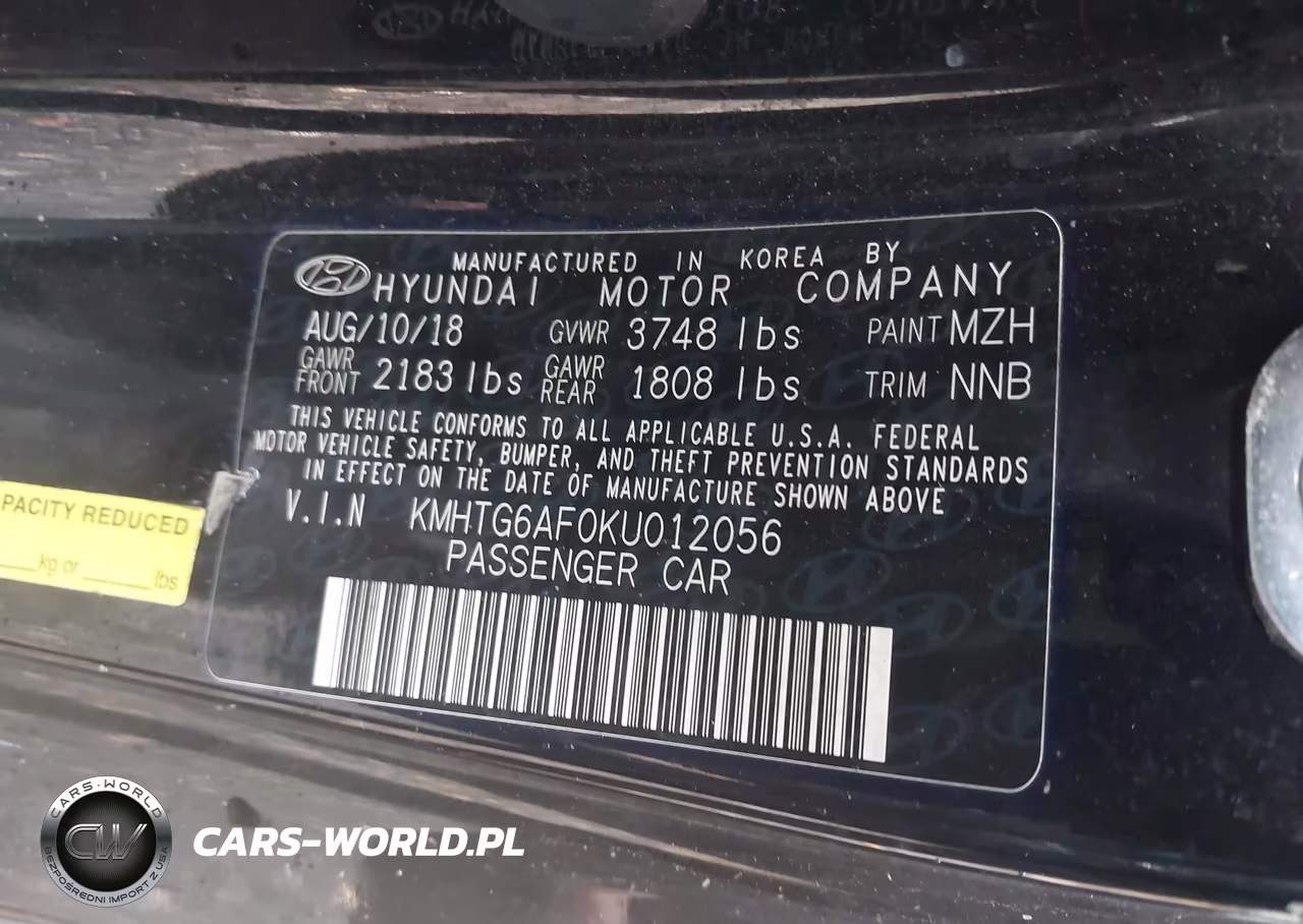 2019 Hyundai Veloster 2.0 Premium VIN:KMHTG6AF0KU012056 - 9