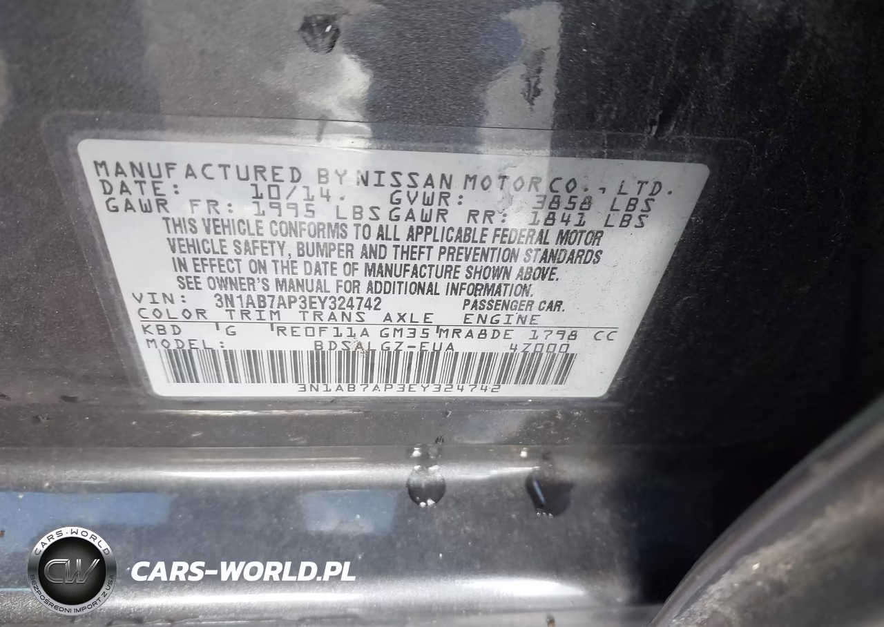 2014 Nissan Sentra Sl VIN:3N1AB7AP3EY324742 - 9