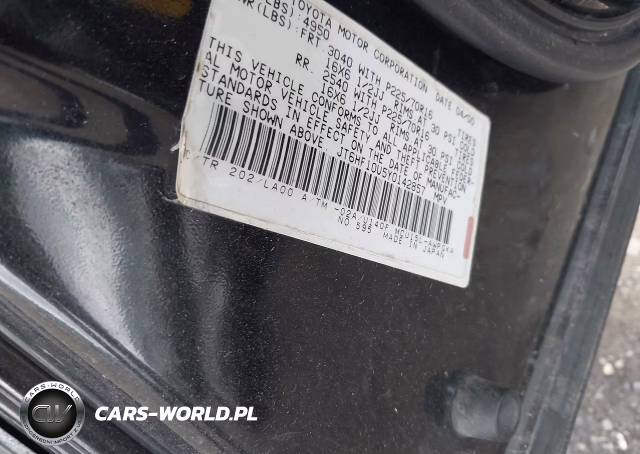 2000 Lexus Rx 300 VIN:JT6HF10U5Y0142857 - 9
