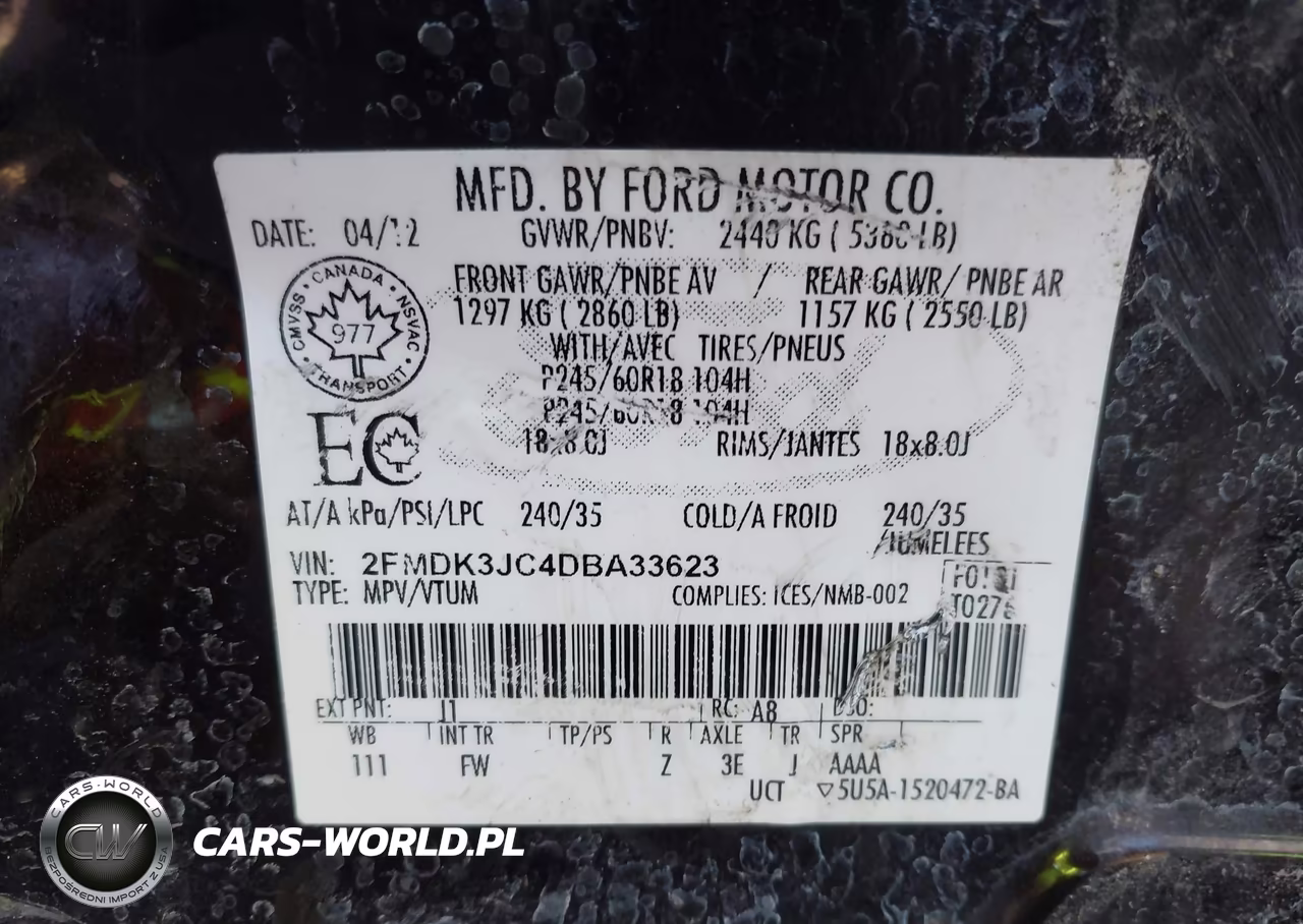 2013 Ford Edge Sel VIN:2FMDK3JC4DBA33623 - 9
