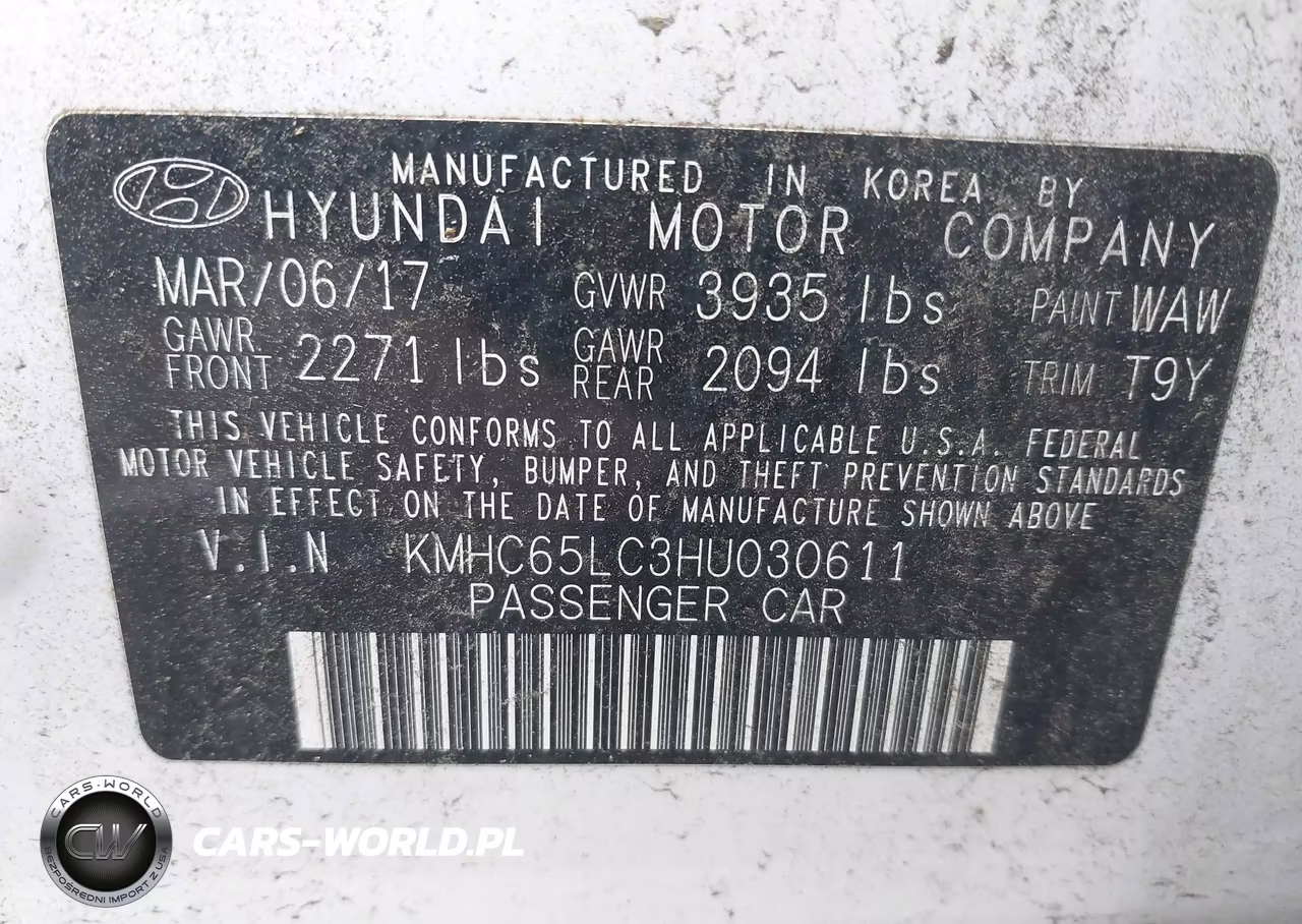 2017 Hyundai Ioniq Hybrid Blue VIN:KMHC65LC3HU030611 - 9