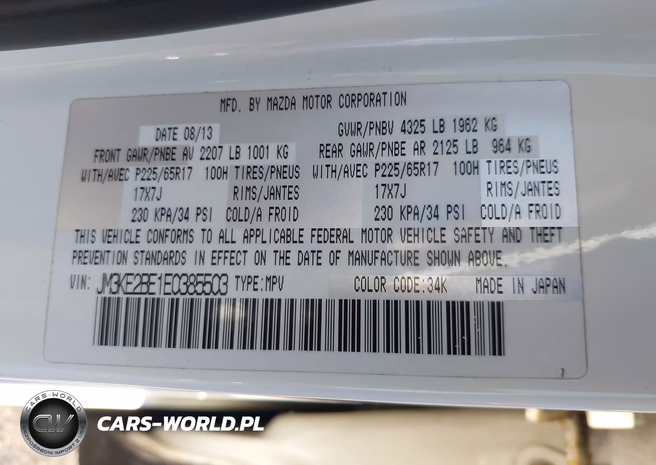 2014 Mazda Cx-5 Sport VIN:JM3KE2BE1E0385503 - 9