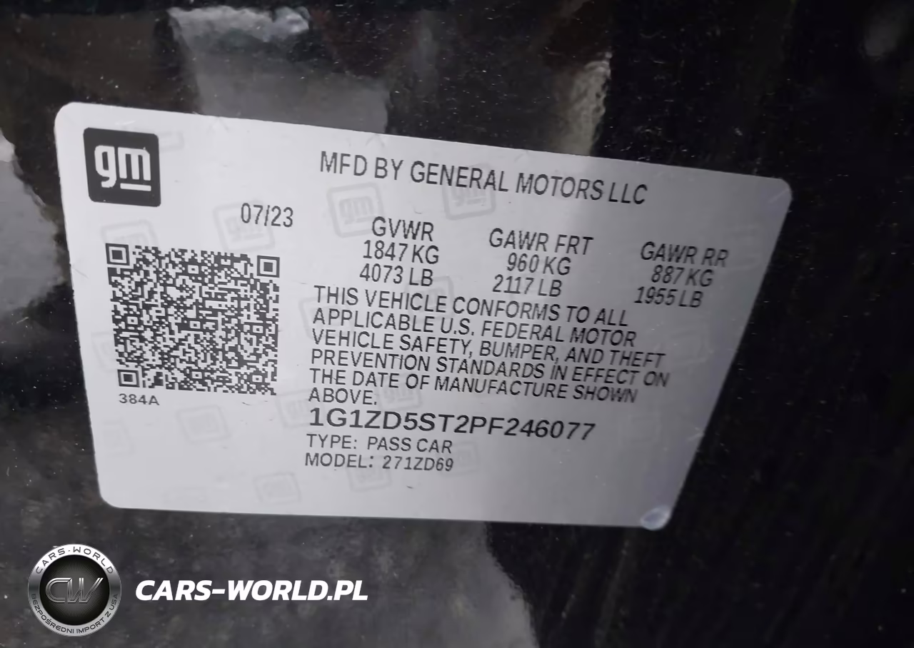 2023 Chevrolet Malibu Fwd 1Lt VIN:1G1ZD5ST2PF246077 - 9