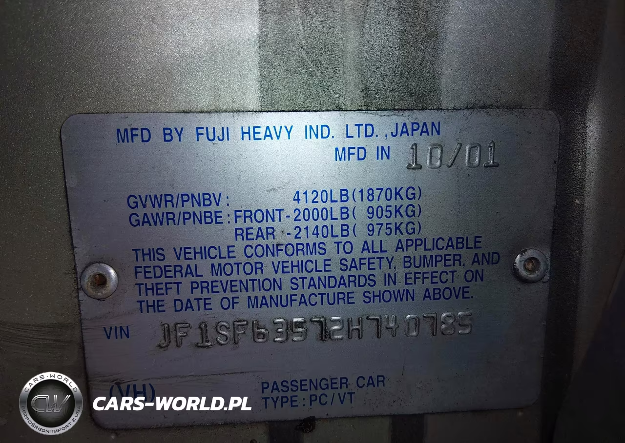2002 Subaru Forester L VIN:JF1SF63572H740785 - 9