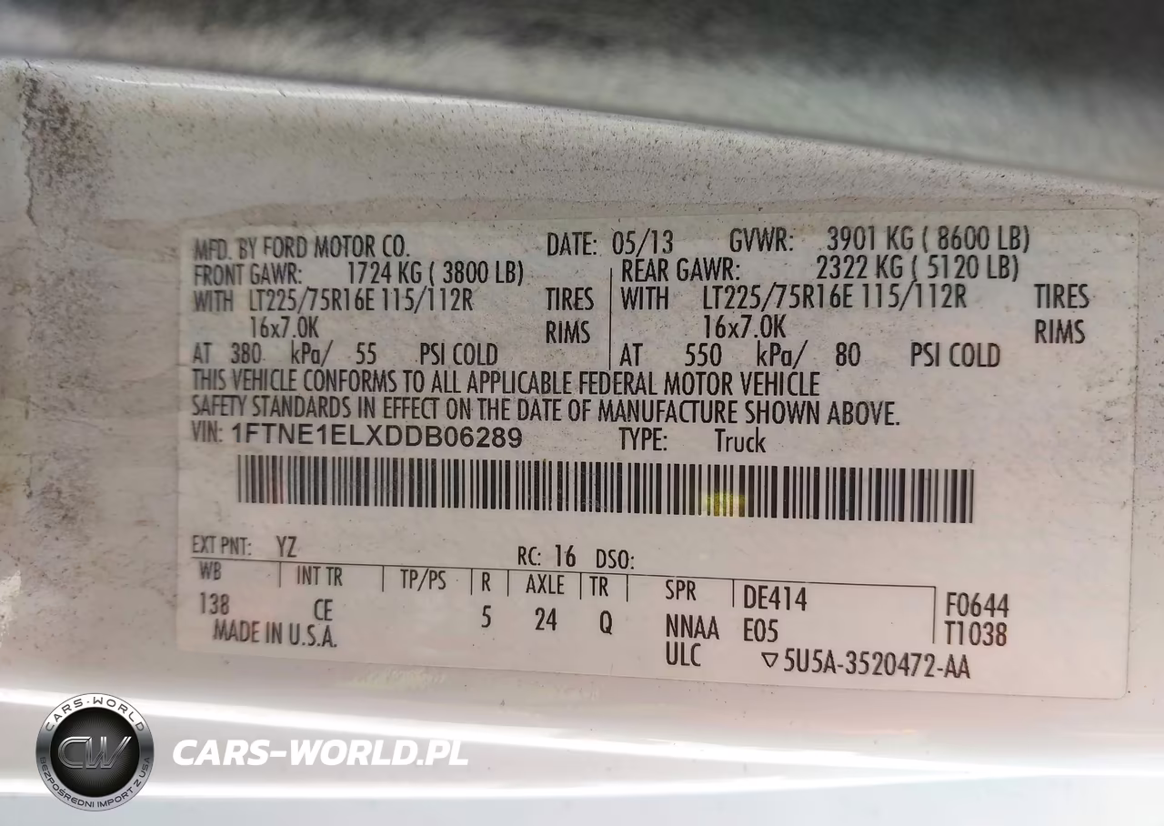 2013 Ford E-150 Commercial VIN:1FTNE1ELXDDB06289 - 9