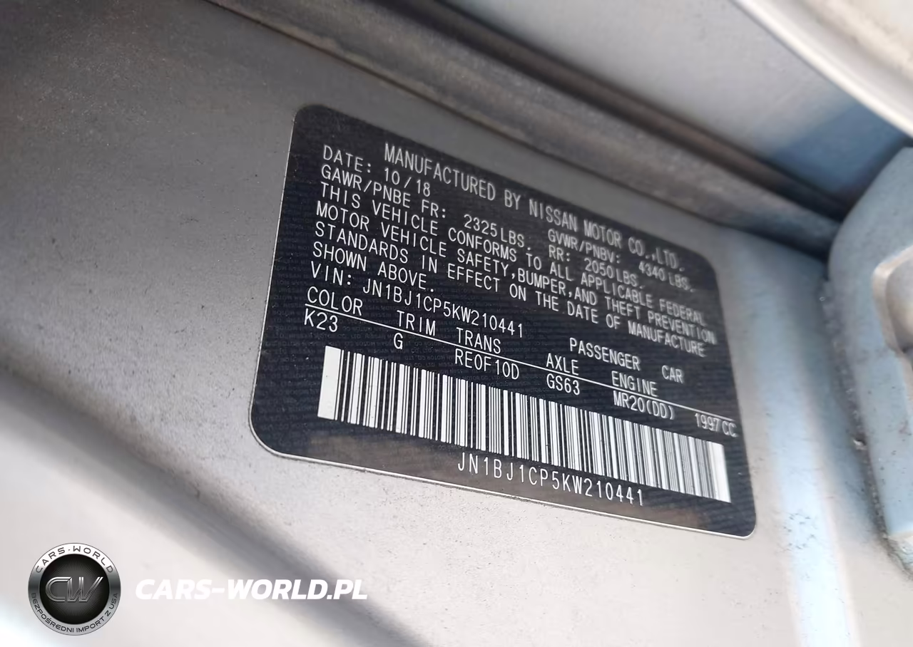 2019 Nissan Rogue Sport S VIN:JN1BJ1CP5KW210441 - 9