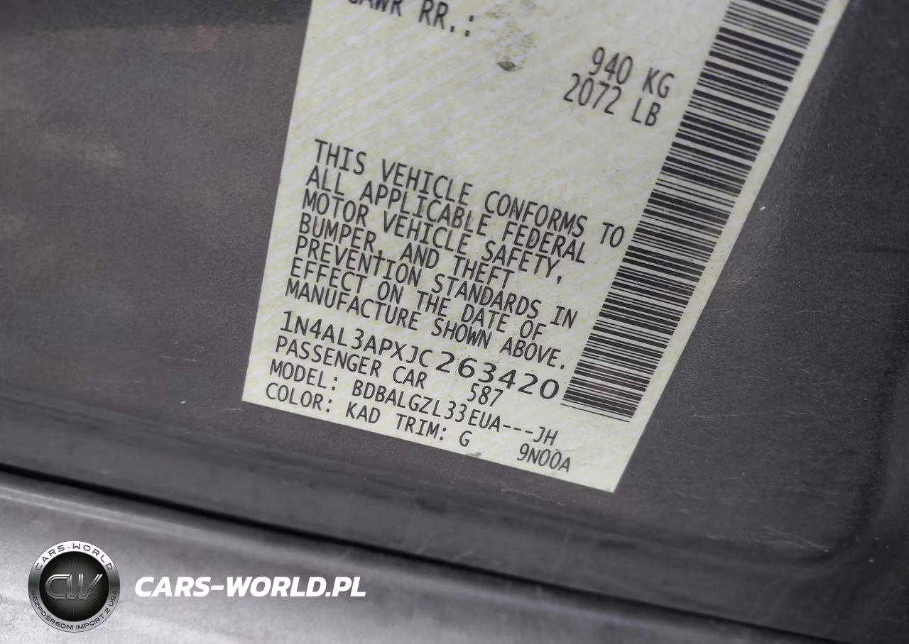 2018 Nissan Altima 2.5 S VIN:1N4AL3APXJC263420 - 9