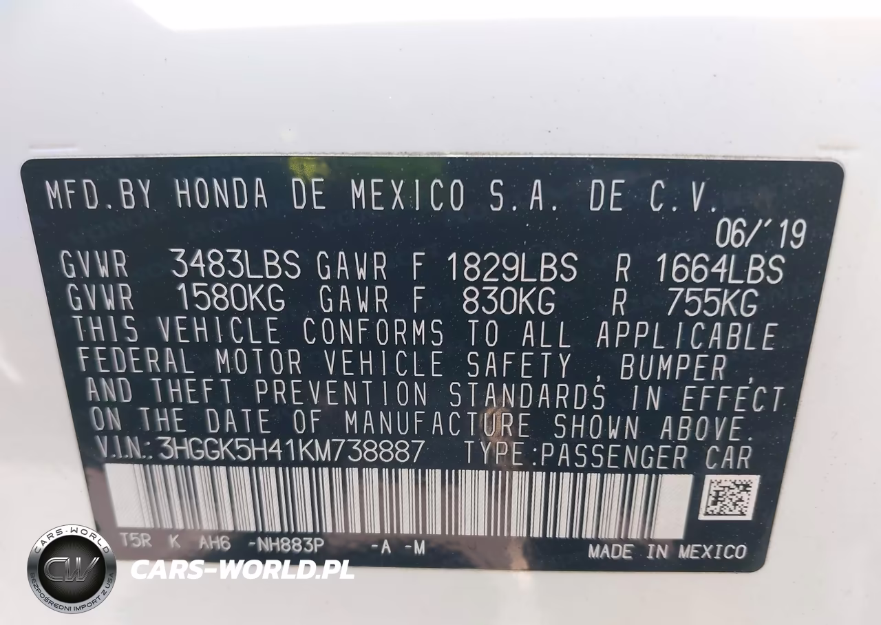 2019 Honda Fit Lx VIN:3HGGK5H41KM738887 - 9
