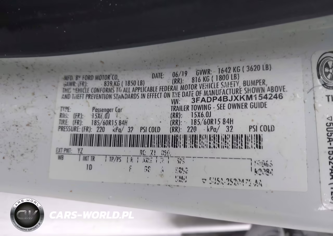 2019 Ford Fiesta Se VIN:3FADP4BJXKM154246 - 9