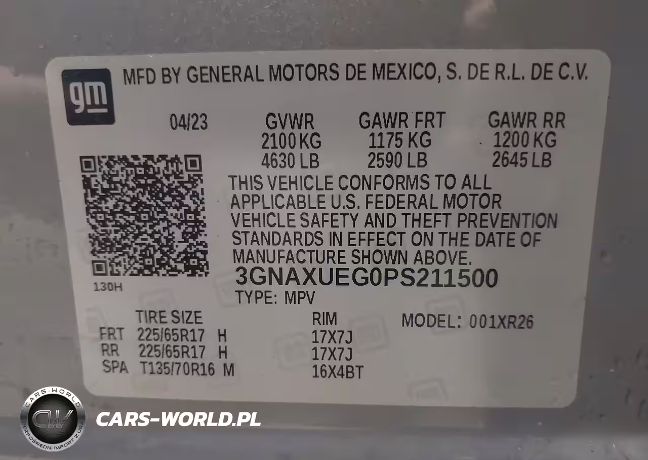 2023 Chevrolet Equinox Awd Lt VIN:3GNAXUEG0PS211500 - 9