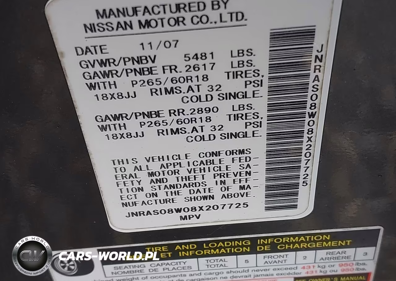 2008 Infiniti Fx35 VIN:JNRAS08W08X207725 - 9