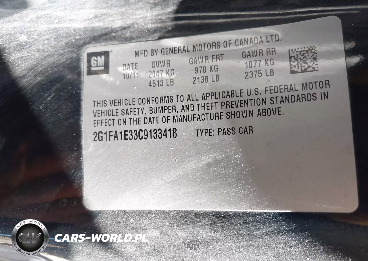 2012 Chevrolet Camaro 2Ls VIN:2G1FA1E33C9133418 - 9