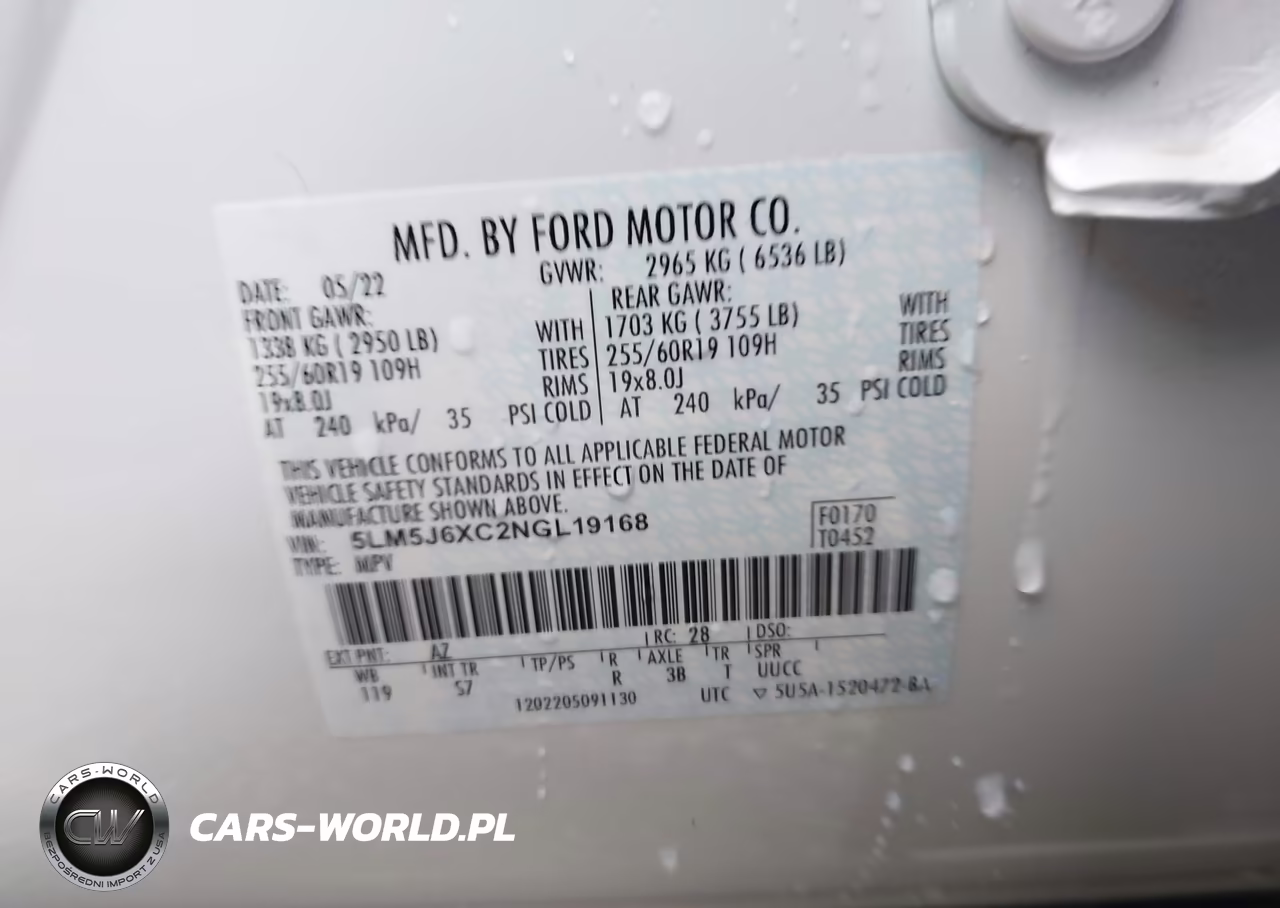 2022 Lincoln Aviator Standard VIN:5LM5J6XC2NGL19168 - 9