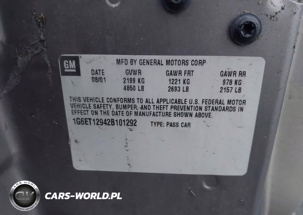2002 Cadillac Eldorado Etc VIN:1G6ET12942B101292 - 9