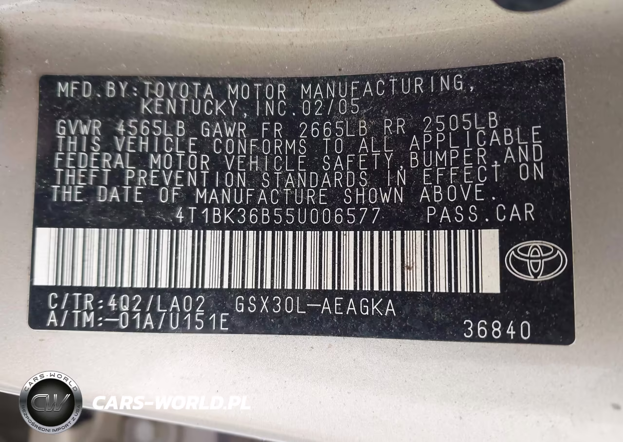 2005 Toyota Avalon Xls VIN:4T1BK36B55U006577 - 9