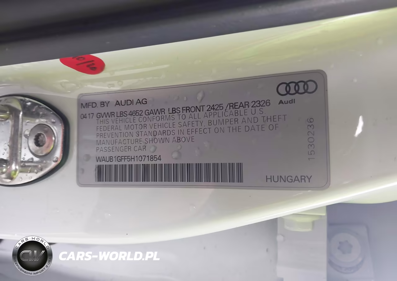 2017 Audi S3 2.0T Premium Plus VIN:WAUB1GFF5H1071854 - 9