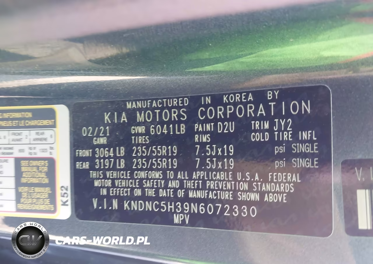 2022 Kia Carnival Mpv Ex VIN:KNDNC5H39N6072330 - 9
