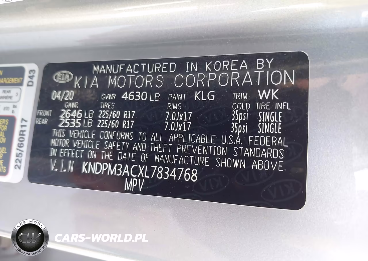 2020 Kia Sportage Lx VIN:KNDPM3ACXL7834768 - 9
