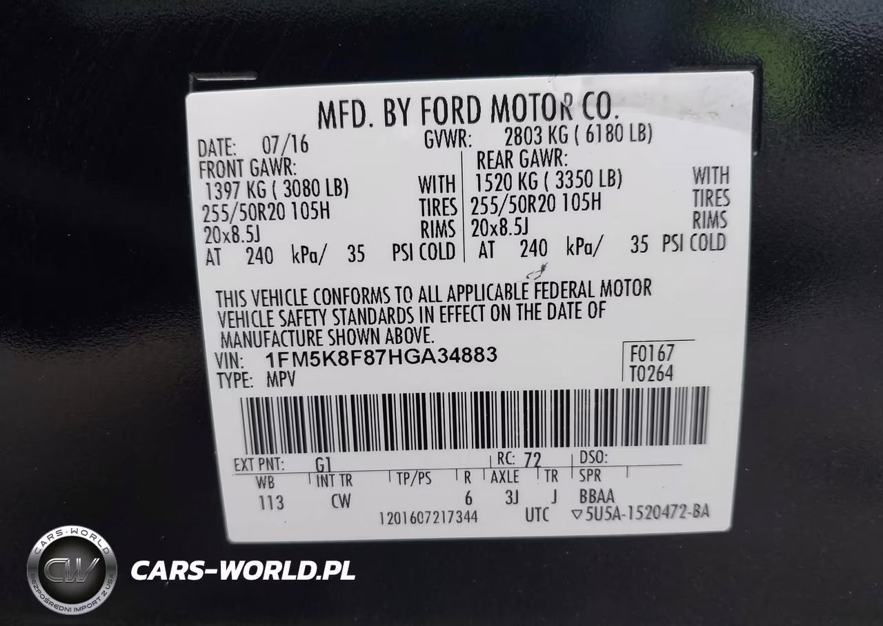 2017 Ford Explorer Limited VIN:1FM5K8F87HGA34883 - 9